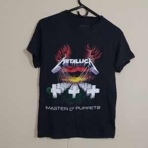 Metallica Master of Puppets T Shirt Black Unisex Size S